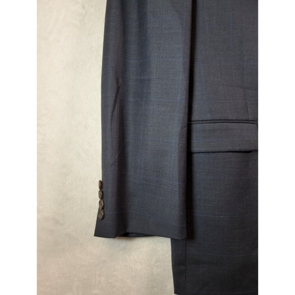 Lauren Ralph Lauren Blazer Coat Mens Size 44L Gray Single Breasted Two Button - Picture 6 of 14